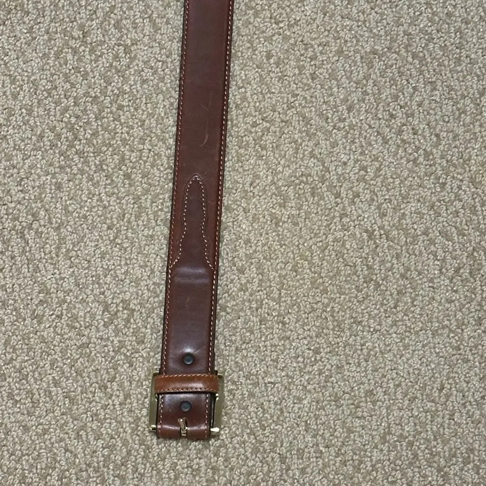 Chocolate Leather Belt - 32